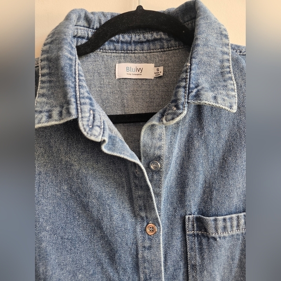 Blue Ivy - Washed Denim Dress - Size Small - Picture 3 of 3